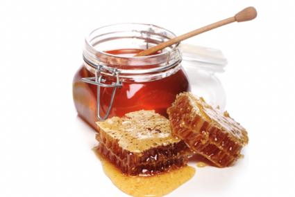 Honey pot and honeycomb